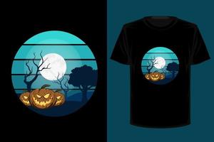 diseño de camiseta vintage retro de halloween vector