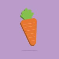 3d carrot in minimal cartoon style vector