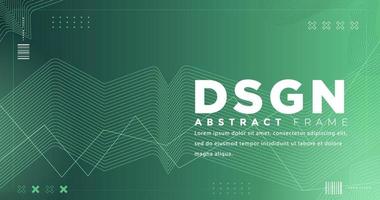 abstract frame background with dark green and light green gradations vector