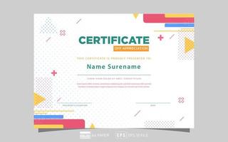 Certificate of Appreciation minimalist template .Trendy geometric design.gradient.vector eps 10. vector