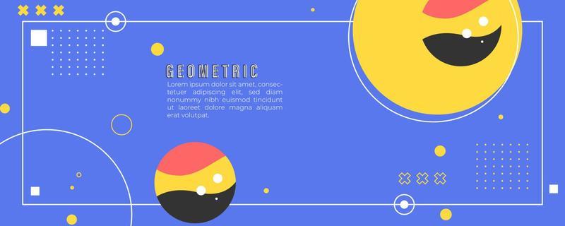 abstract geometric background, with simple and super bright colors, banner concept,lines,blue background,circle,eps 10