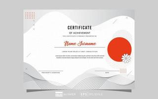certificado minimalista moderno japón gradiente ilustración tema vector eps 10