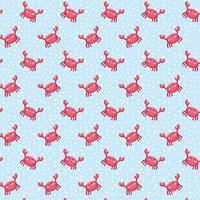 Baby Crab. Print vector seamless pattern background for fabric, textile and others