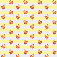 Baby Rooster. Cute character animals Print vector seamless pattern background