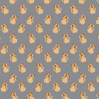 Cute Dog. Print vector seamless pattern background