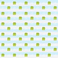 cute smile frog. Print vector seamless pattern background