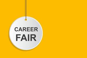 career fair hanging sign vector human resource management concept for flyers, banners, presentations and posters.