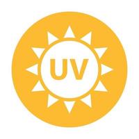 UV radiation icon vector solar ultraviolet light symbol for graphic design, logo, web site, social media, mobile app, ui illustration.