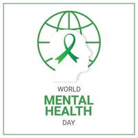 World Mental Health Day vector illustration