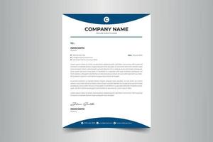 Modern corporate business style letterhead design and clean print-ready vector template