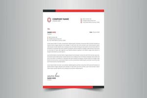 Modern corporate business style letterhead design and clean print-ready vector template