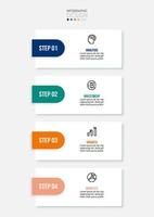 Infographic template business concept with workflow. vector