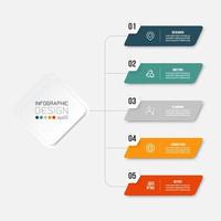 concepto de negocio de plantilla infográfica con diagrama. vector