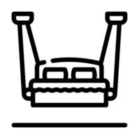 hanging bed furniture line icon vector illustration