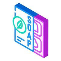 soap zero waste isometric icon vector illustration
