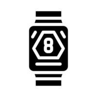 watches for blood sugar control glyph icon vector illustration