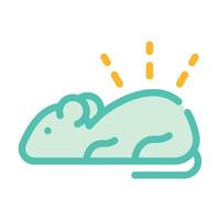 luminous mouse color icon vector isolated illustration