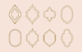 Collection of line design with shape,frame.Editable vector illustration for social media,icon