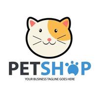 la ilustración del logotipo del vector de la tienda de mascotas es una plantilla de logotipo limpia y profesional adecuada para cualquier negocio o identidad personal relacionada con los amantes de los animales