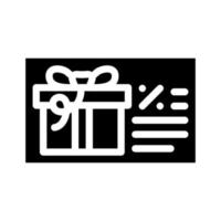 discount coupon gift glyph icon vector illustration