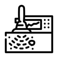 high frequency ultrasound line icon vector illustration