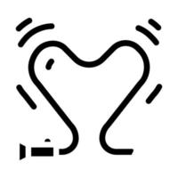 signo de ilustración de vector de icono de glifo de neón flexible