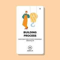 Building Process For Build Construction Vector