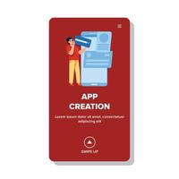 App Creation And Development Man Occupation Vector