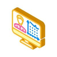 client activity analysis kyc isometric icon vector illustration