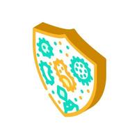 symbol of protection against disease isometric icon vector illustration