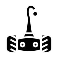juguete electrónico para mascotas en la ilustración de vector de icono de glifo de rueda