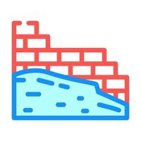 masonry building color icon vector illustration