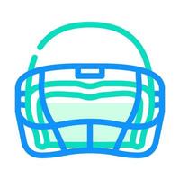 helmet player accessory color icon vector illustration