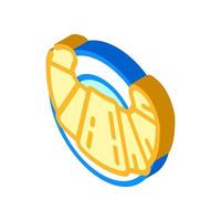 croissant bakery isometric icon vector illustration