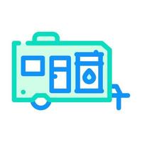 trailer with water color icon vector illustration