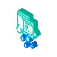 lavado de dinero icono isométrico ilustración vectorial vector