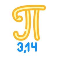 pi number color icon vector illustration