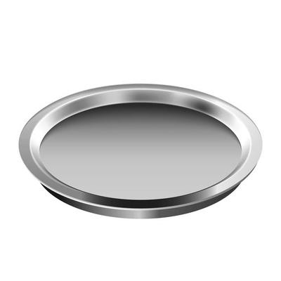 round metal plate dish vector