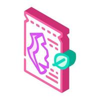 sheet mask isometric icon vector illustration