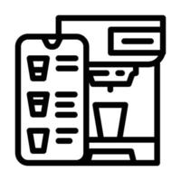 aplicación de teléfono móvil para controlar la ilustración de vector de icono de línea de máquina de café