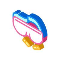 sleep mask and beads isometric icon vector illustration