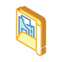 pattern set folder isometric icon vector illustration