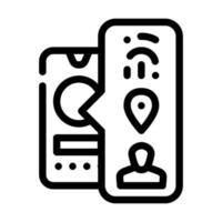 biometric data line icon vector illustration line