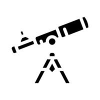 Ilustración de vector de icono de glifo de telescopio moderno