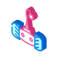 electronic pet toy on wheel isometric icon vector illustration