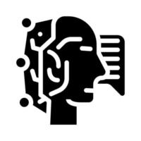 fast think and answer call center operator glyph icon vector illustration