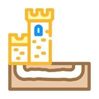 túnel secreto de la ilustración de vector de icono de color de castillo