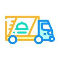 delivery truck color icon vector illustration flat