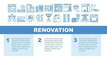 vector de encabezado de aterrizaje de reparación de renovación del hogar