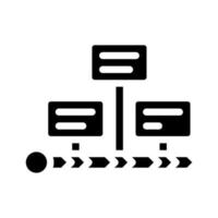 timeline management glyph icon vector illustration